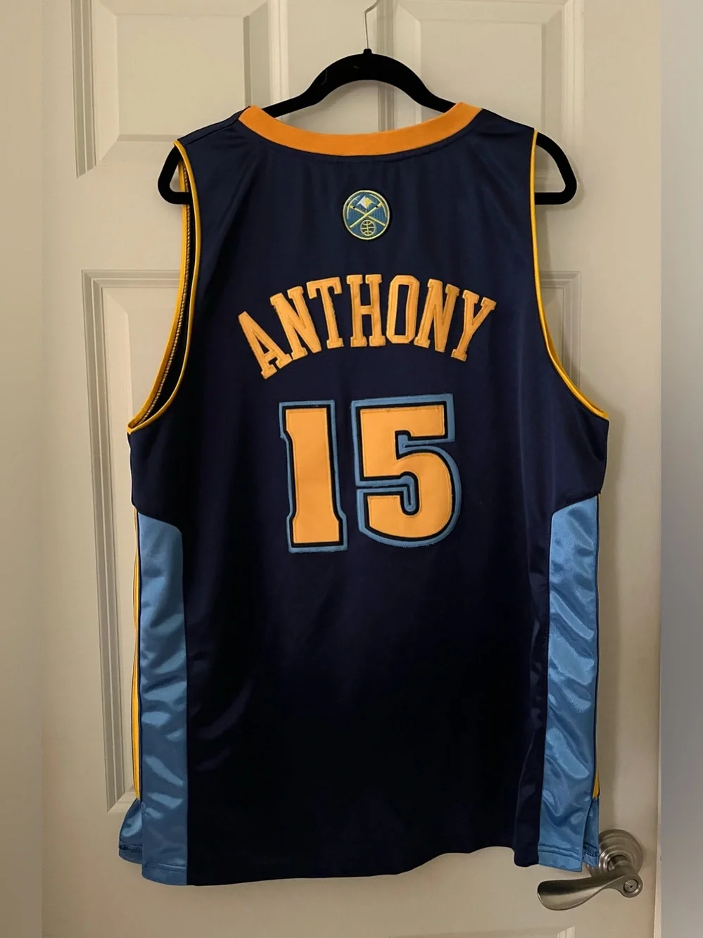 Vintage Adidas Carmelo Anthony Denver Nuggets Stitched 50 XL Melo Alternate
